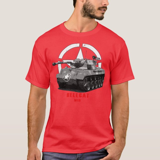T-shirt Char militaire M18 Hellcat WW2 (Devant)