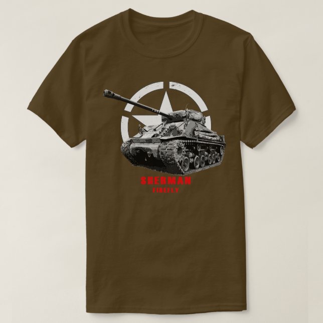 T-shirt Char militaire Sherman Firefly Fury 2ÈME GUERRE MO (Design devant)
