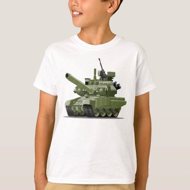 T-shirt Char moderne blindé tank (Devant)