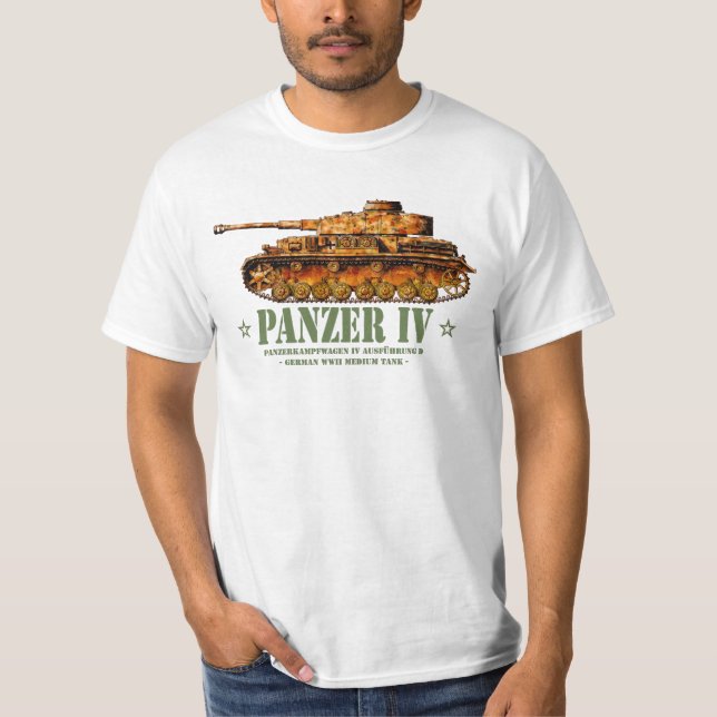 T-shirt Char moyen allemand Panzer IV D de la Seconde Guer (Devant)