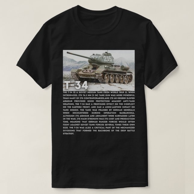 T-shirt Char moyen soviétique T-34 (Design devant)