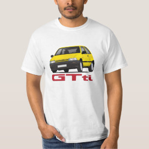 T-shirt Charade GTti Turbo de Daihatsu, jaune avec