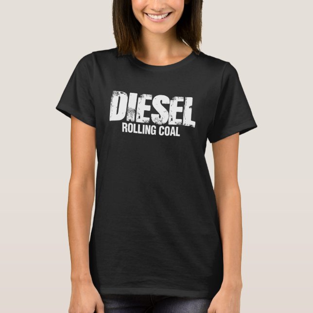 T-shirt Charbon à rouleaux diesel - Drôle moteur diesel (Devant)