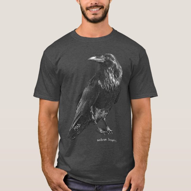 T-shirt Charbon de bois fou de Raven (Devant)