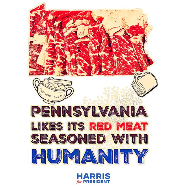 T-shirt Charcuterie : Pennsylvanie pour Harris (Créateur téléchargé)