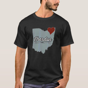T-shirt Chardon Ohio OH Ville État USA Cadeau Mignon