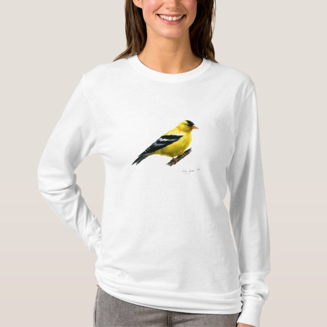 T-shirt Chardonneret par Cindy Agan (Devant)