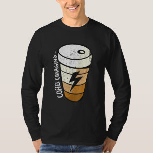 T-shirt Chargement Batterie Lightning Coffee Coupe