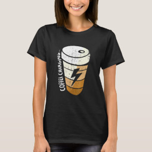 T-shirt Chargement Batterie Lightning Coffee Coupe