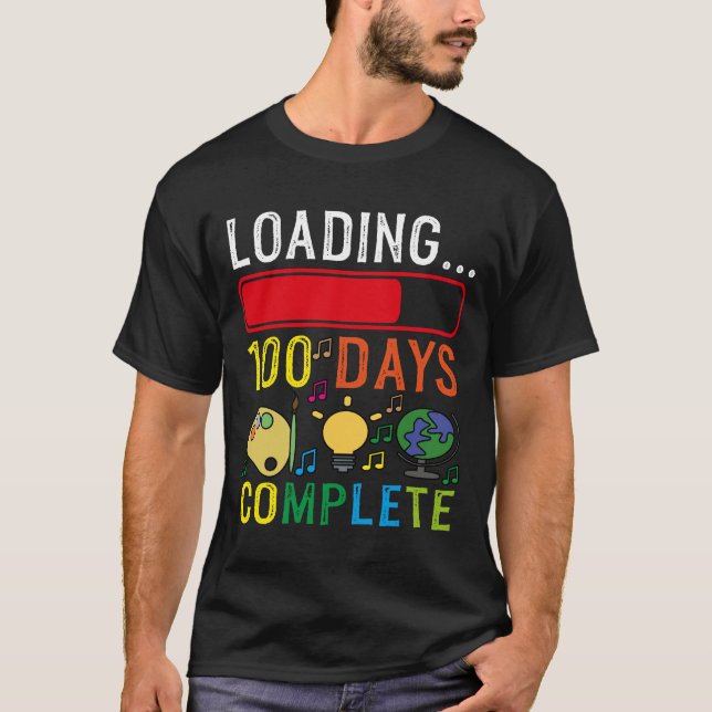 T-shirt Chargement de 100 jours terminé (Devant)