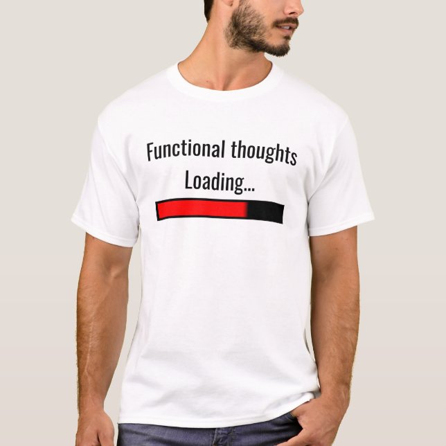T-shirt Chargement de la pensée... (Devant)