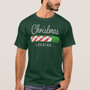 T-shirt Chargement de Noël Vacances Canne en sucre Nerd Ge