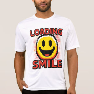 T-shirt Chargement de Smile – Rétro Pixel Art Smiley 8 Bit