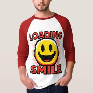 T-shirt Chargement de Smile – Rétro Pixel Art Smiley 8-Bit