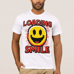 T-shirt Chargement de Smile – Visage Sourire Rétro en Pixe