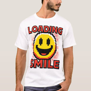 T-shirt Chargement de Smile – Visage Sourire Rétro en Pixe