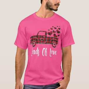T-shirt Charges d'amour Camion Vintage Rouge Plaid Valenti