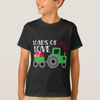 T-shirt Charges D'Amour Valentines Jour Tracteur