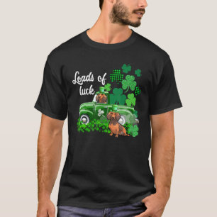 T-shirt Charges De Chance Dachshund Leprechaun Casquette L