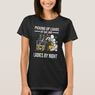 T-shirt Charges de chariots élévateurs par jour Dames par