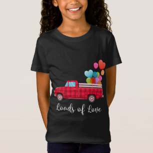 T-Shirt Charges de Love Pickup Camion Rouge Saint Valentin