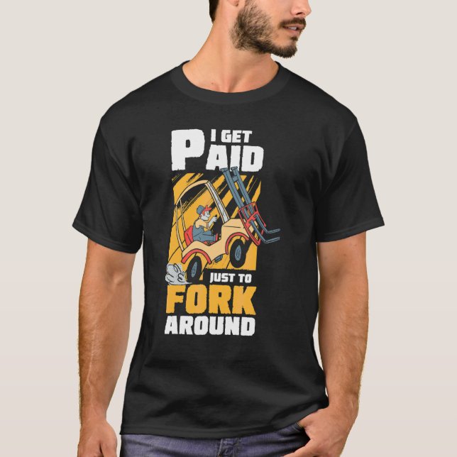 T-shirt Chargeur de chariot élévateur Logisticien Entrepôt (Devant)