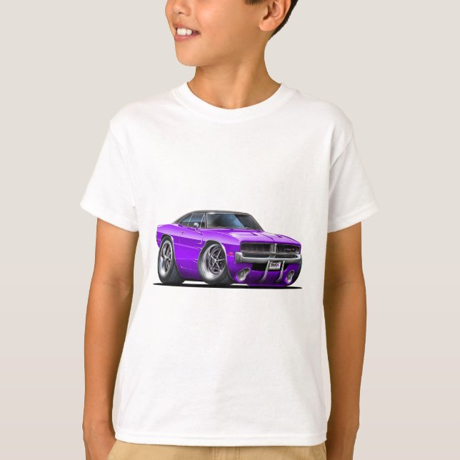 T-shirt Chargeur de Dodge voiture violet (Devant)