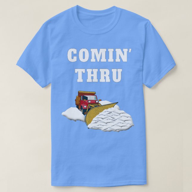 T-shirt Chariot à neiges Défricher la neige amusante Souff (Design devant)