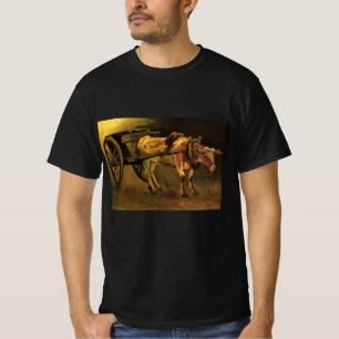 T-shirt Chariot avec bœuf rouge et blanc de Vincent van Go