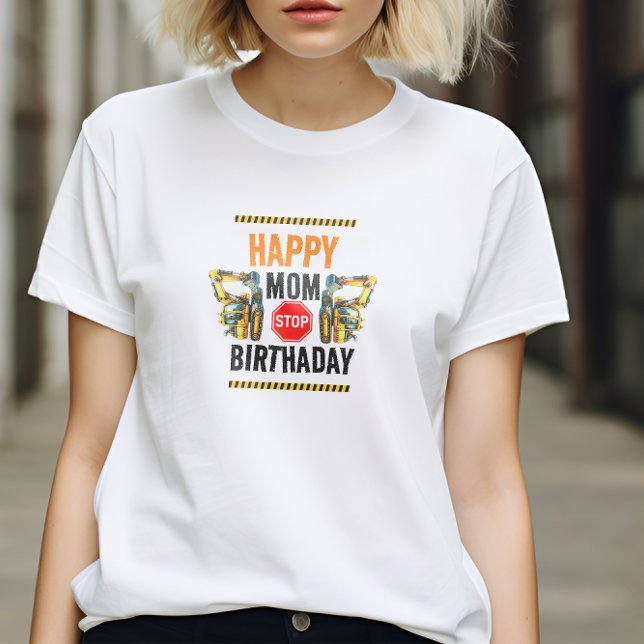 T-shirt Chariot de construction 1ère fête d'anniversaire (Créateur téléchargé)