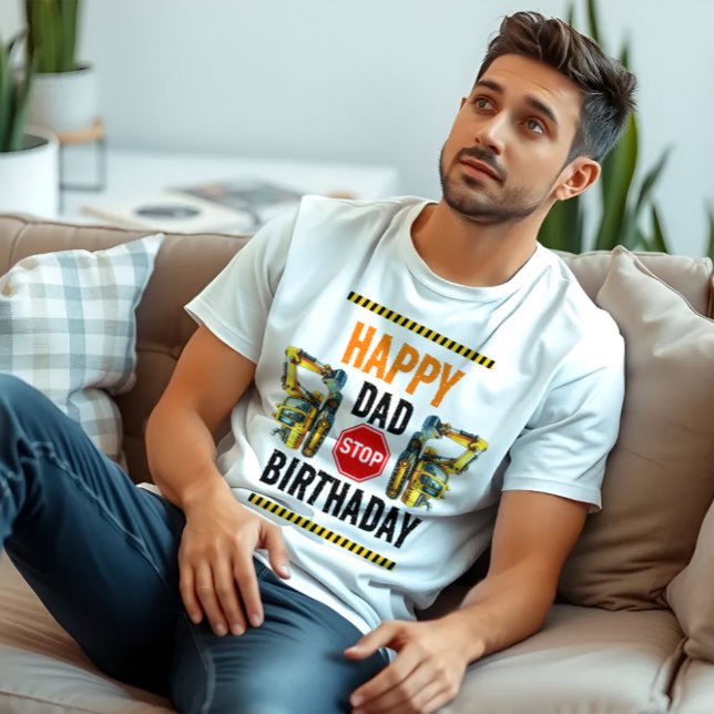 T-shirt Chariot de construction 1ère fête d'anniversaire (Créateur téléchargé)