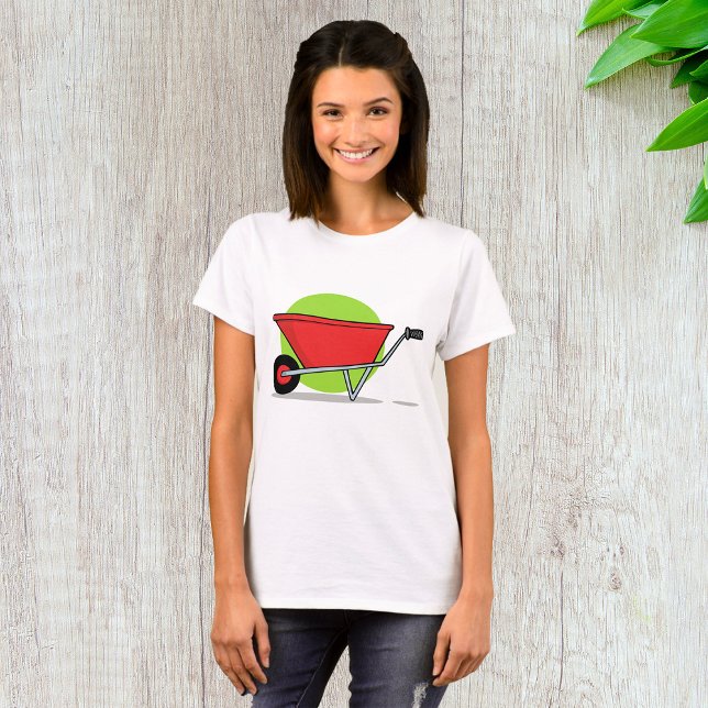 T-shirt Chariot de jardin à roue rouge (Créateur téléchargé)