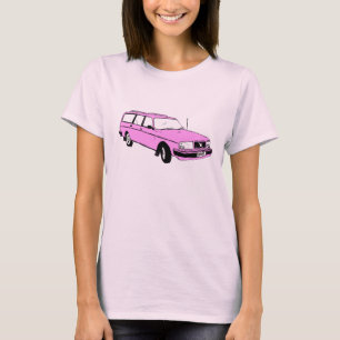 T-shirt Chariot de station rose vintage