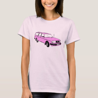 T-shirt Chariot de station rose vintage