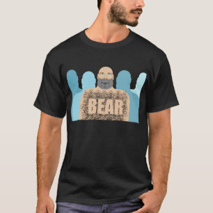 T-shirt Chariot d'homme ours chauve musclé de SlipperyJoe