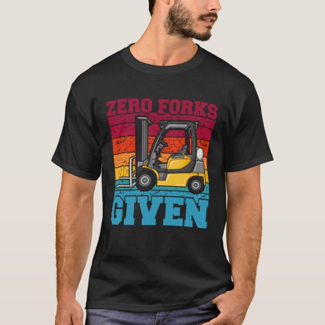 T-shirt Chariot élévateur à fourche zéro donné entrepôt lo (Devant)