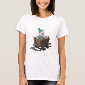 T-shirt Chariot minier de Blanche-Neige timide en art diam