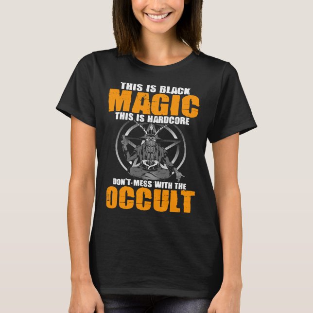 T-shirt Chariot Satané Baphomet Goth Ne pas Mess avec T (Devant)