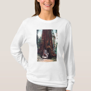 T-shirt Chariot voyageant sous un séquoia géant