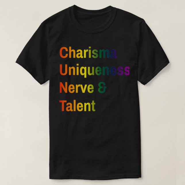 T-shirt Charisma unique Nerve et talent (Design devant)
