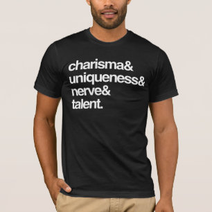 T-shirt Charisme Unicité Nerve et Talent