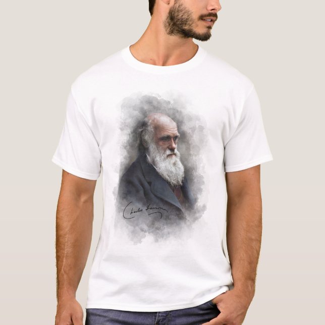 T-shirt Charles Darwin 1878 Colorisé (Devant)