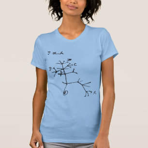 T-shirt Charles Darwin - je pense (le noir)