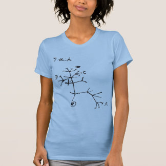 T-shirt Charles Darwin - je pense (le noir)