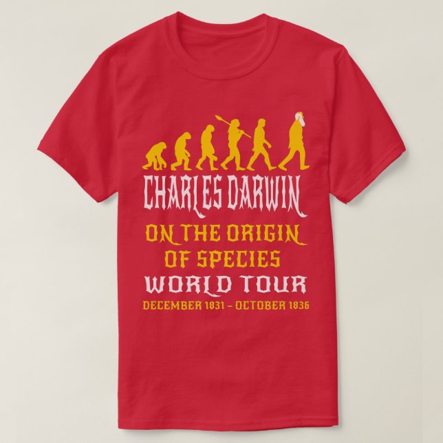 T-shirt Charles Darwin Origine Espèces Monde notre évoluti (Design devant)