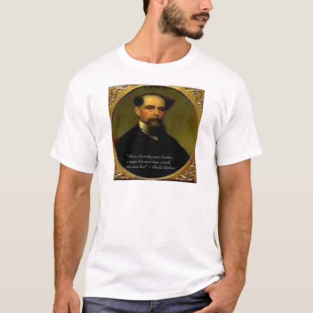 T-shirt Charles Dickens & Citation émouvante (Devant)