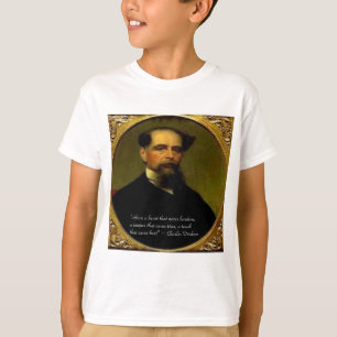 T-shirt Charles Dickens & Citation Poignante