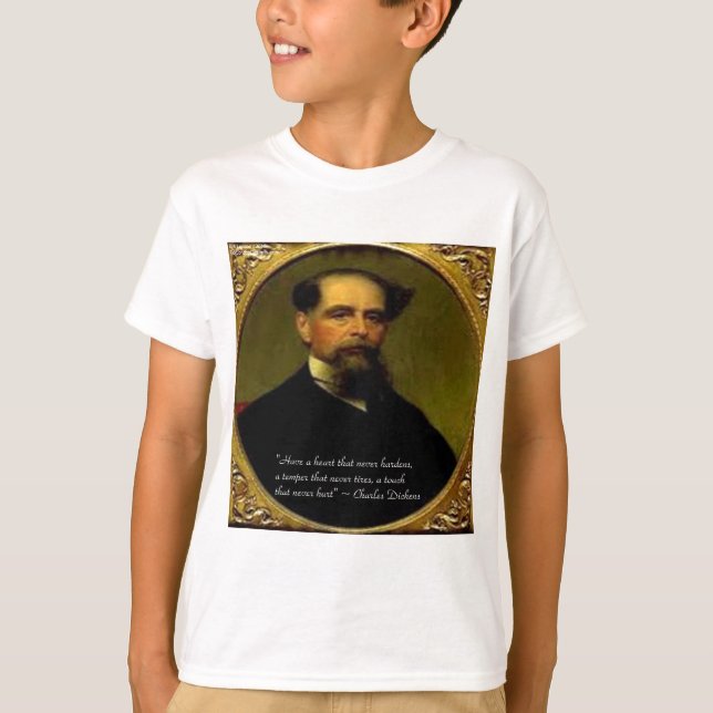 T-shirt Charles Dickens & Citation Poignante (Devant)