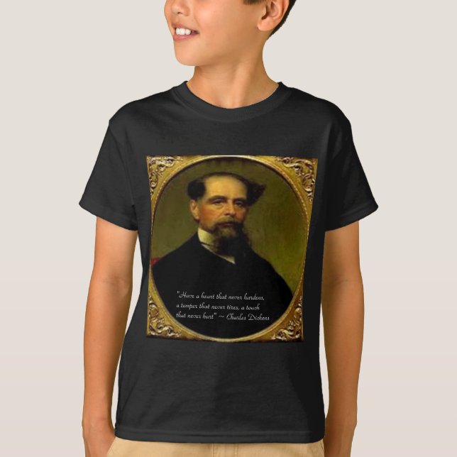 T-shirt Charles Dickens & Citation Poignante (Devant)