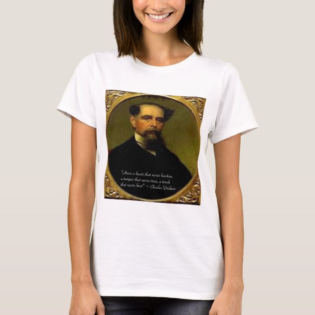 T-shirt Charles Dickens & Citation Poignante (Devant)